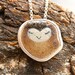 Little Owl Beach Pottery Pendant Necklace