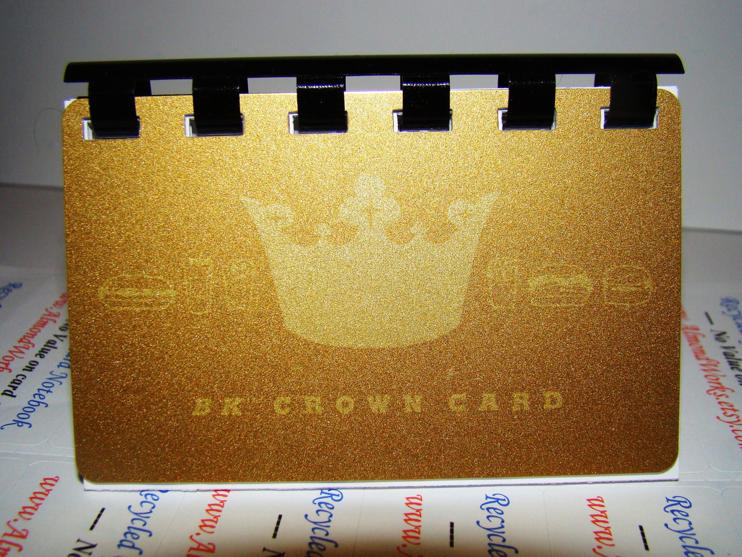 Burger King Crown Card upCycled Giftcard by AlmondWorks on Etsy