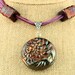 Raku Chrysanthemum Necklace