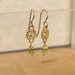 Lime Green Peridot Earrings (Gold)