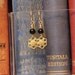 Black Onyx Flower earrings (Gold)