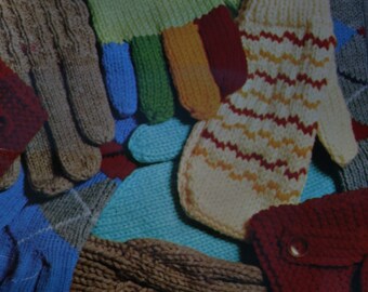 Knitting Pattern Gloves and Mittens Patons Beehive 406 Men Women Children Dragon Puppet Vintage Paper Original NOT a PDF