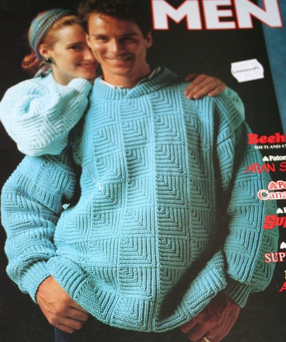 Sweater Knitting Patterns Men Vintage Cardigan by elanknits