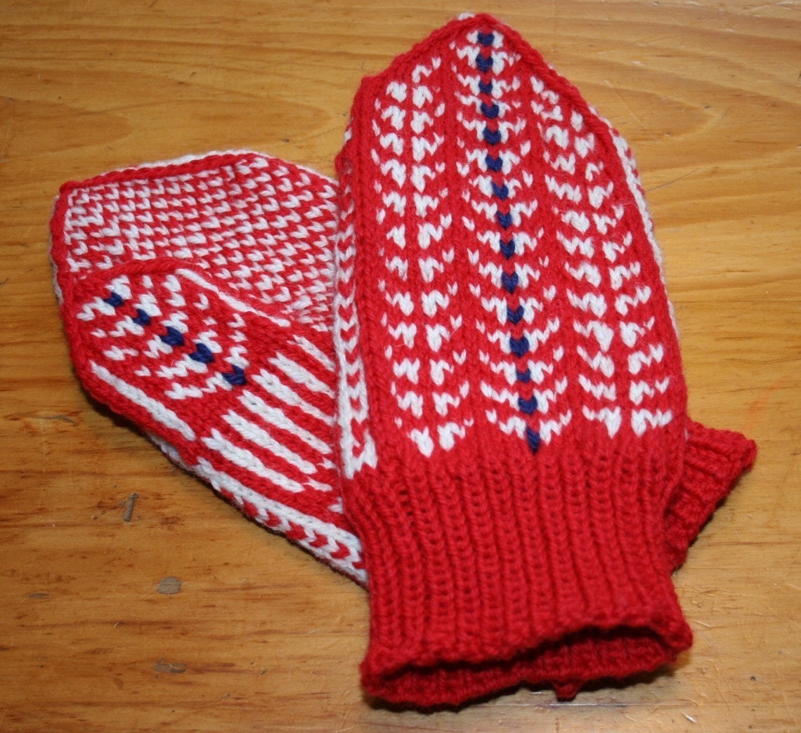 Knitting Pattern Mittens Fair Isle Mitts Knitting Pattern Men