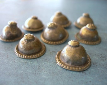 Turkoman Buttons Vintage Silver lot of six 6 Kuchi Belly Dance style HALF DOZEN
