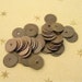 Metal Sequins OXIDIZED BRASS lot of 50