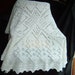 Victorian Baby Afghan Blanket White Lace