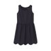 Black scalloped hem dress