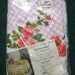 Round Tablecloth Vintage Pink Roses and Lattice Terrycloth Unopened 60's 70's