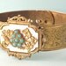 Vintage Art Nouveau 1940s Victorian style, gilt metal, celluloid and paste bangle