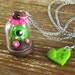 Pink Monster Terrarium Necklace