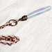 Slate Blue Necklace Chalcedony Antique Copper Wire Wrapped Gemstones