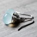Light Blue Earrings Sterling Silver Chalcedony Gemstones Wire Wrapped
