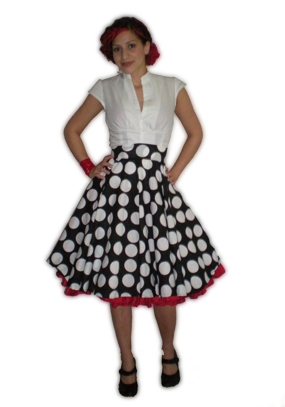 Full Circle Polka Dot Skirt and Petticoat ComboCustom