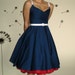 Party Dress for Meghan McCarron's Bridesmaids in Midnight Blue Satin