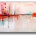 Original Painting Landscape Fire Red Distant Horizon - 12 x 9 "Generations" by Christina Romeo