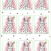 DIY Digital sheet pink rose Bunnies shabby chic paper label tag Illustration-Download and print-300 DPI