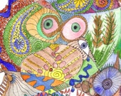 Abundance, original watercolour painting by melanie j cook,