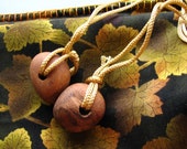 Golden Vines - hand stitched cotton drawstring bag