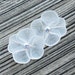 White Lucite Moonflower Earrings, Swarovski Crystal Centers... Delicate Jewelry