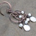 Antique Copper Pearl Earrings, Freshwater Ivory Keishi & Baroque Pearls... Classic Meets Rustic