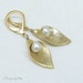 Pearl Calla Lily Satin Gold Earrings... Bridal Fashion, June Birthstone