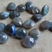 SALE 1 Pair of Juicy Labradorite Briolettes, 11X14mm-12X15mm, HUGE