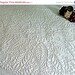Spring Madness Sale Heirloom White Wholecloth Bed Quilt Welsh Beauty 80"x100"