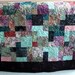 Batik Lap Quilt in Rosehip and Jasmine 56" x 76"