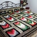 King Bed Quilt STRAWBERRY FIELDS FOREVER in Batik 103" x 103"