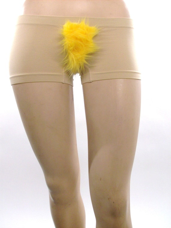 Yellow Pubic Hair Panties or Merkin in Size Small/Medium