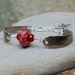 Lampwork Silverware Bracelet Boro Glass Bead Antique Spoon Jewelry - Faith