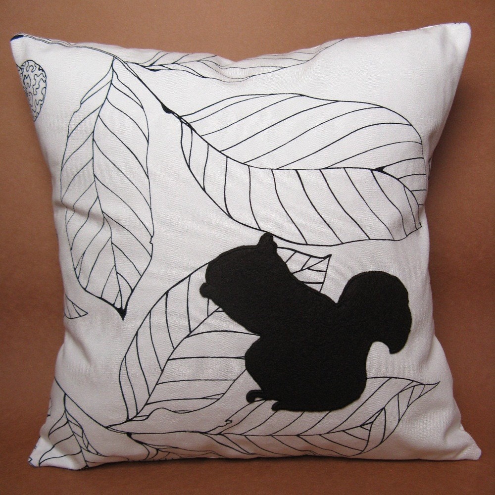 squirrel throw pillow