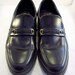 Black Loafers with Braided Strap Mens 8 1/2 Womens 10 1/2