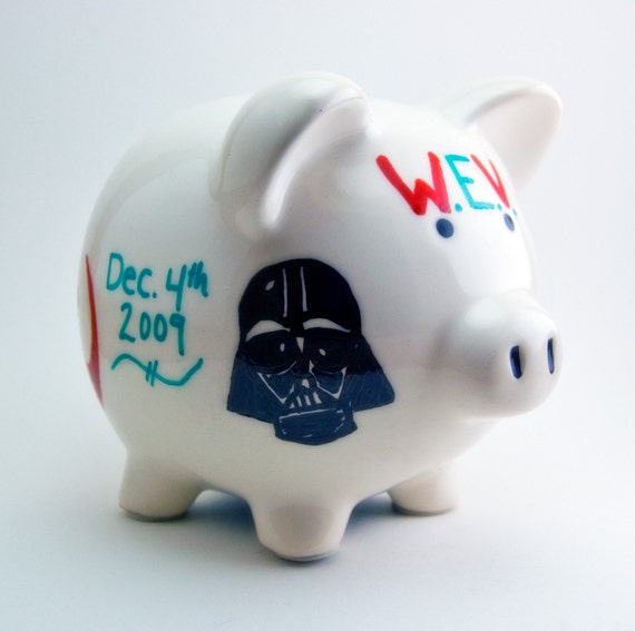 Items similar to Star Wars Piggy Bank, PERSONALIZED on Etsy