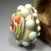HANDMADE LAMPWORK Focal Glass Bead Organic Capped Cored Donna Millard sea urchin winter sea ocean