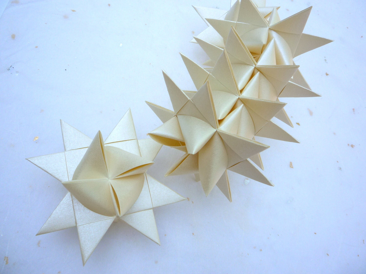 Moravian Paper Origami Star Holiday Ornaments 3 inch