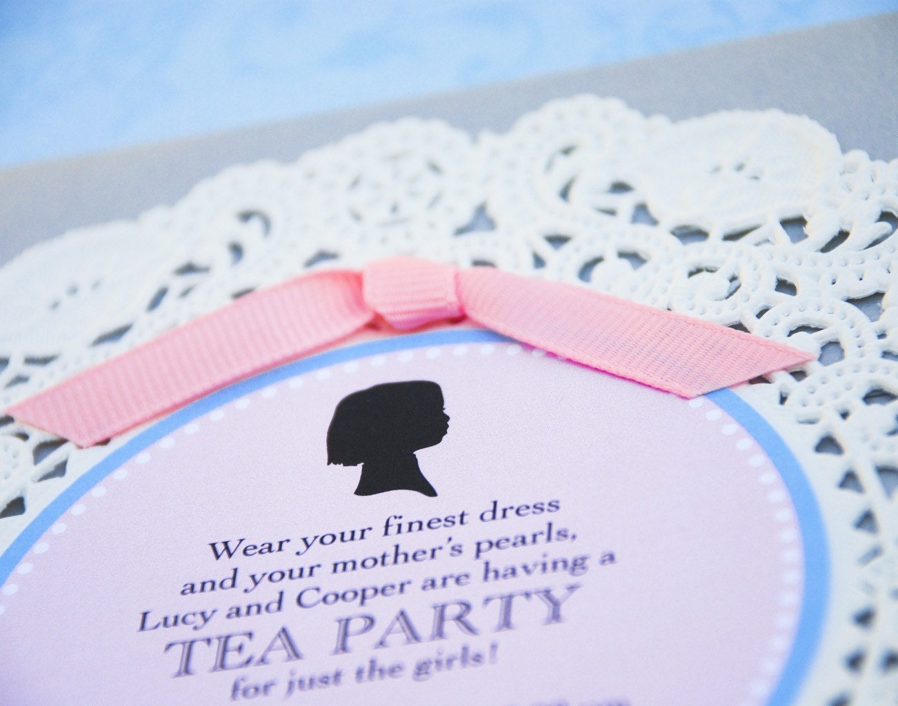 Doily Invitations Tea Party 1