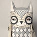 White Owl-- Original Contemporary Folk Art Doll-- Made to order within a week -LAST ONE