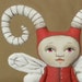 Fairy Monster Bug Original Hand Painted Folk Art Doll Sculpture OOAK