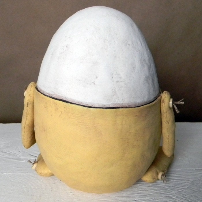 Humpty Dumpty Easter Egg Contemporary Folk Art Doll Sculpture