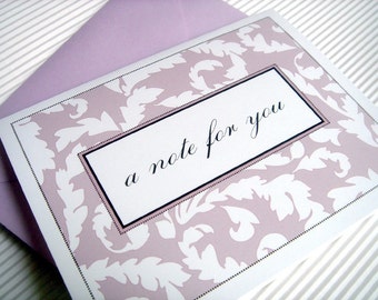 Dotted Frames and Wallpaper - Folded Note Cards - Set of 25