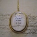 Jane Austen Emma Prose If I loved you less...Necklace