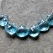 AA Brilliant Blue Apatite Gemstone Heart Beads - 5mm - 6 Beads