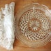 Anchor Hocking Wexford Diamond Cut Clear Glass Divided Sections Scalloped Edge Serving Dish
