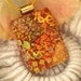 Stunning Copper and Gold Autumn Delight Fused Dichroic Glass Pendant AND Necklace 111510p103