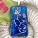 Dichroic Glass Pendant - Butterfly - Fused Dichroic Glass Jewelry - Dichroic Glass Necklace - Floral Garden - 090511p105