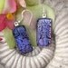 Purple - Dichroic Fused Glass Jewelry - Purple Dichroic Earrings- Fused Glass Earrings -Sterling Silver 022812e119