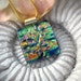Petite - Dichroic Glass Pendant - Fused Glass Pendant - Fused Dichroic Glass Jewelry 031612p102