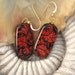 Red Earrings - Dichroic Fused Glass Earrings - Fused Glass Earrings - 14KT Gold Filled - Dichroic Glass Earings 041512e100